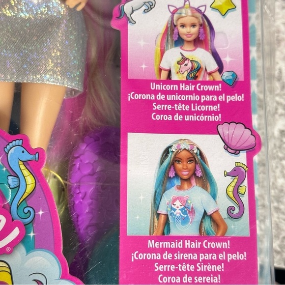 Barbie Doll Fantasy Hair With Mermaid & Unicorn Looks and Accessories NEW - Picture 3 of 5